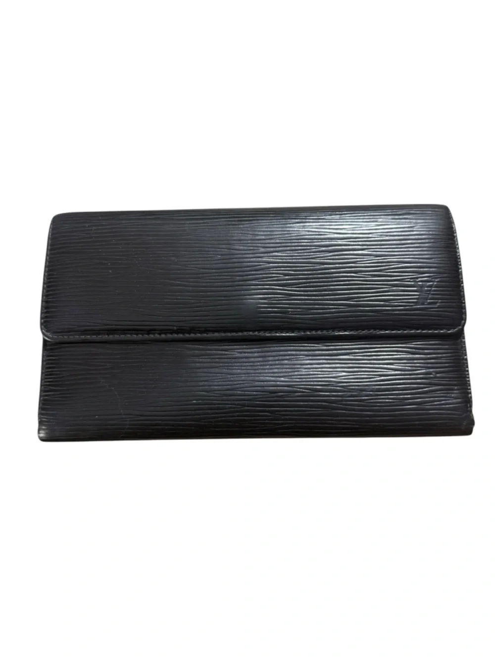 Louis Vuitton Black Epi Leather International Wallet w/ COA